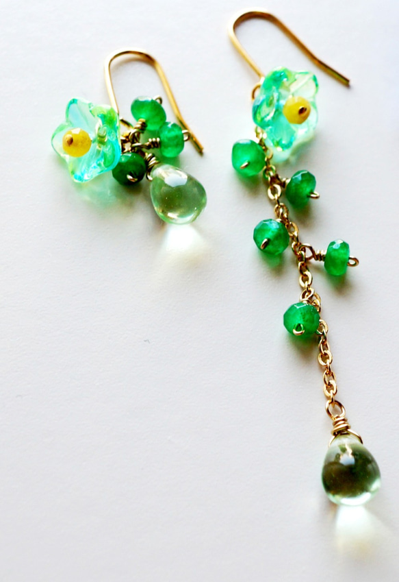 Lady green Jadeite earrings P0023 第2張的照片