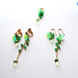 Lady green Jadeite earrings P0023 第3張的照片