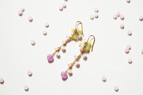 花園皮爾斯（耳環）Flower garden earrings P0020 第2張的照片