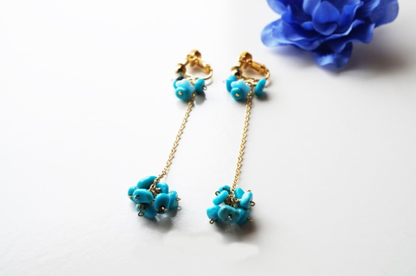 A massive Turquoise earrings E0003 第2張的照片