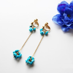 A massive Turquoise earrings E0003 第3張的照片