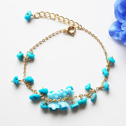 ターコイズ ブレスレット Turquoise bracelet B0011 2枚目の画像