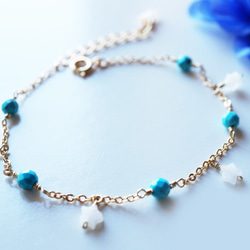 綠松石流星手鍊 Shooting stars Turquoise bracelet B0035 第1張的照片