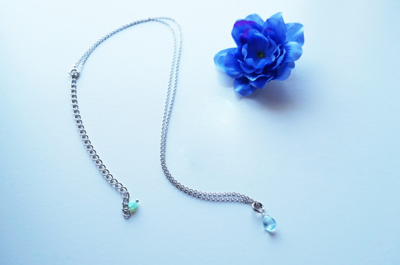 スカイブルー トパーズ ネックレス Sky Blue Topaz necklace N0003 2枚目の画像