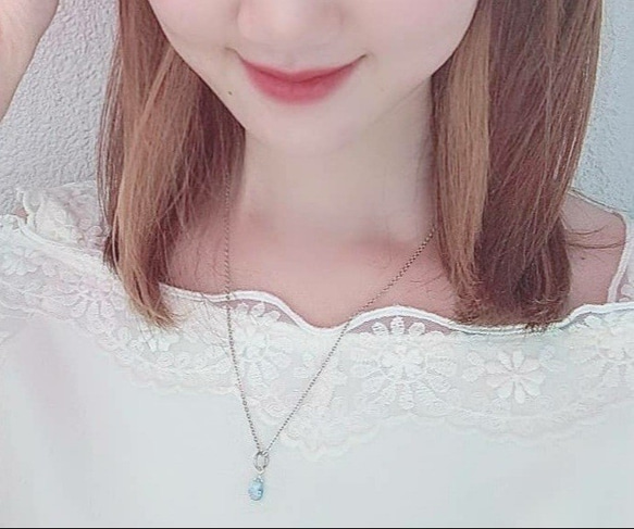 スカイブルー トパーズ ネックレス Sky Blue Topaz necklace N0003 1枚目の画像