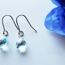 Sky Blue Topaz earrings  P0015 第1張的照片