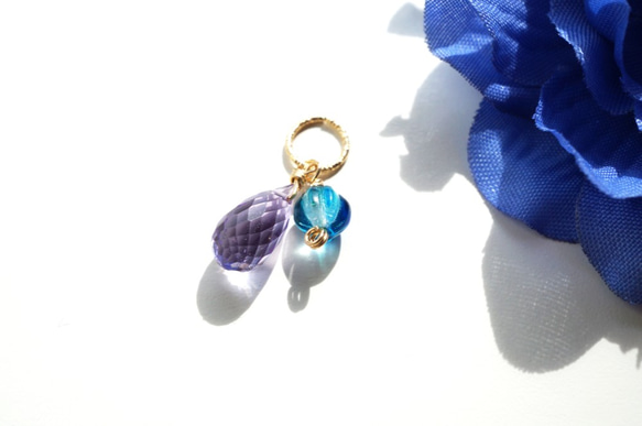 Aqua Purple Pendant top(14kgf) T0007 第2張的照片