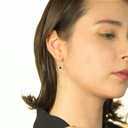 ラピスラズリ ピアス Lapis Lazuli earrings P0013 3枚目の画像
