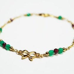 Onyx&Garnet Sweet bracelet B0007 第4張的照片