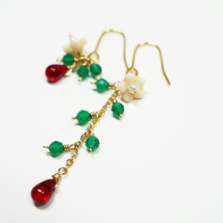 綠玉耳環寶石耳環 Green Onyx earrings P0011 第1張的照片