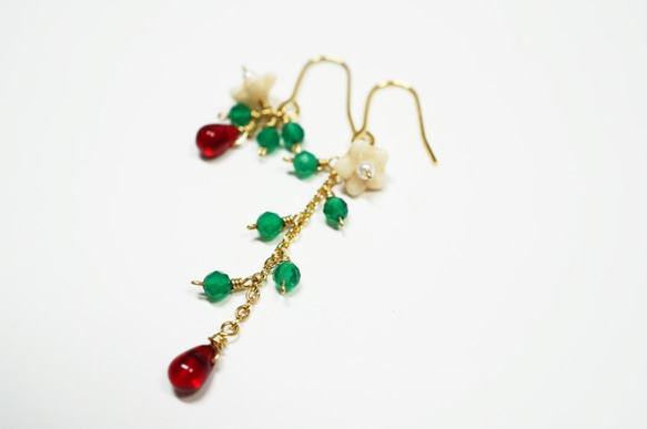 綠玉耳環寶石耳環 Green Onyx earrings P0011 第1張的照片