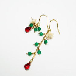 綠玉耳環寶石耳環 Green Onyx earrings P0011 第2張的照片