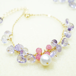 ローズアメジスト ブレスレット Rose Amethyst bracelet B0005 3枚目の画像