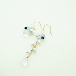 Black Spinel earrings P0008 第3張的照片