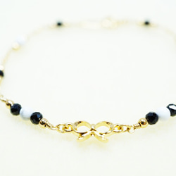 Black Spinel Monotone Bracelet B0004 第4張的照片