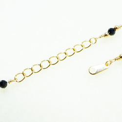 Black Spinel Monotone Bracelet B0004 第5張的照片