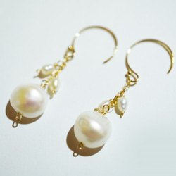 淡水パールピアス Pearl earrings(14kgf) P0050 1枚目の画像