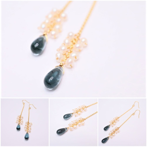 【18K変更可】Mermaid pierced earrings P0084 第1張的照片