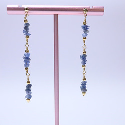 【18K変更可】Royal Blue sapphire pierced earrings P0087 第2張的照片