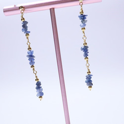 【18K変更可】Royal Blue sapphire pierced earrings P0087 第6張的照片