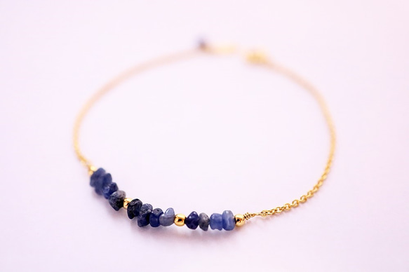 ロイヤル/ブルーサファイアブレスレット  Royal Blue sapphire Bracelet B0057 2枚目の画像