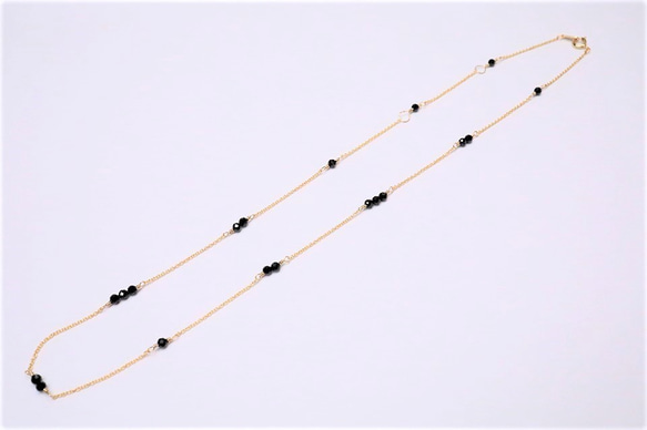 黒鳥/宝石質ブラックスピネルネックレス　Black Swan Spinel Necklace N0019 3枚目の画像