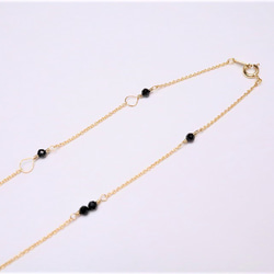 黒鳥/宝石質ブラックスピネルネックレス　Black Swan Spinel Necklace N0019 4枚目の画像