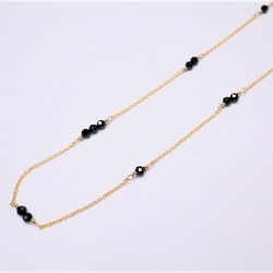 黒鳥/宝石質ブラックスピネルネックレス　Black Swan Spinel Necklace N0019 5枚目の画像