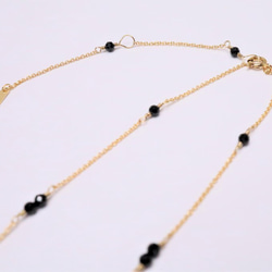 黒鳥/宝石質ブラックスピネルネックレス　Black Swan Spinel Necklace N0019 6枚目の画像