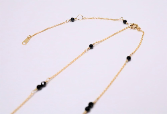 黒鳥/宝石質ブラックスピネルネックレス　Black Swan Spinel Necklace N0019 6枚目の画像