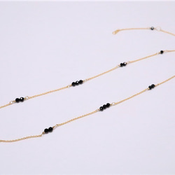 黒鳥/宝石質ブラックスピネルネックレス　Black Swan Spinel Necklace N0019 7枚目の画像