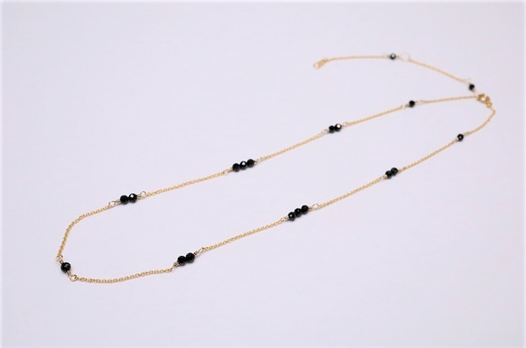 黒鳥/宝石質ブラックスピネルネックレス　Black Swan Spinel Necklace N0019 7枚目の画像