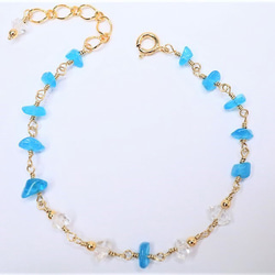 TEARS OF EARTH Apatite＆Hermakkey Bracelet B0059 第7張的照片