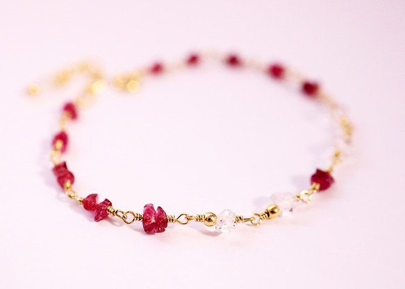 TEARS OF PLANET Tourmaline＆Hermakkey Bracelet B0060 第1張的照片