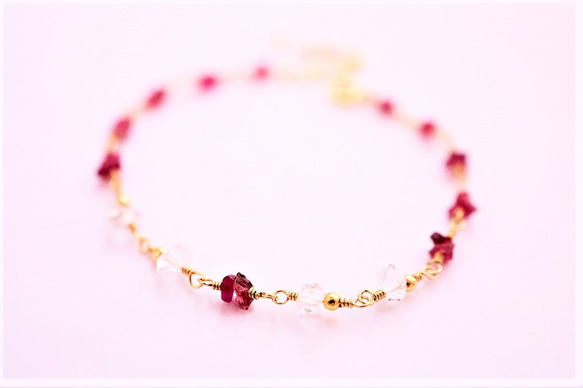 TEARS OF PLANET Tourmaline＆Hermakkey Bracelet B0060 第2張的照片