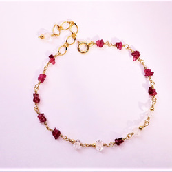 TEARS OF PLANET Tourmaline＆Hermakkey Bracelet B0060 第3張的照片