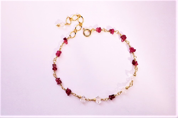 TEARS OF PLANET Tourmaline＆Hermakkey Bracelet B0060 第3張的照片