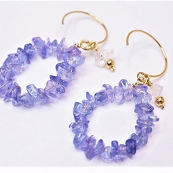 TEARS OF EARTH　Tanzanite＆Hermakkey pierced earrings P0091 第2張的照片