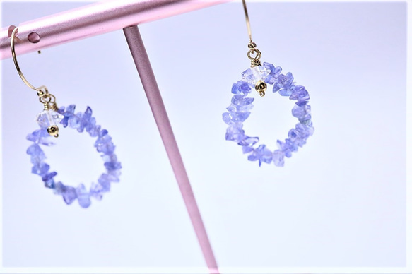 TEARS OF EARTH　Tanzanite＆Hermakkey pierced earrings P0091 第3張的照片