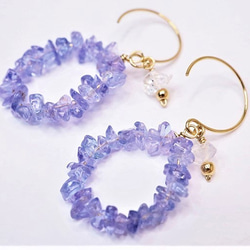 TEARS OF EARTH　Tanzanite＆Hermakkey pierced earrings P0091 第7張的照片