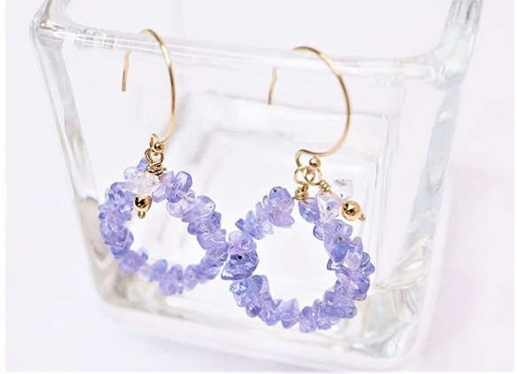 TEARS OF EARTH　Tanzanite＆Hermakkey pierced earrings P0091 第8張的照片