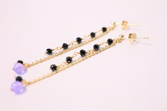 BLACK BRIGHT pierced earrings P0093 第3張的照片