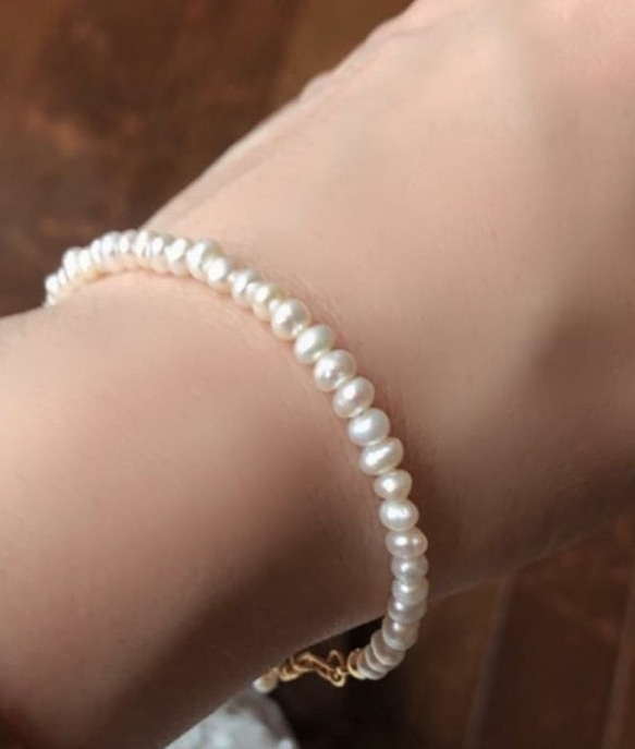 TSUNAGARU/淡水真珠パールブレスレット　Freshwater Pearl Bracelet B0063 2枚目の画像