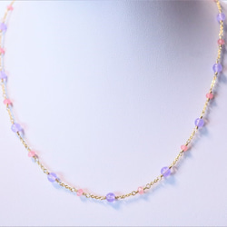 ※14kgfもOK※淑女の輝き/２色の翡翠ネックレス LADY BRIGHT Necklace N0021 1枚目の画像