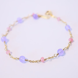 ※14kgfもOK※淑女の輝き/２色の翡翠ブレスレット LADY BRIGHT Bracelet B0064 2枚目の画像