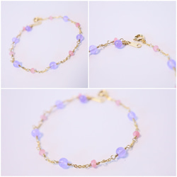 ※14kgfもOK※淑女の輝き/２色の翡翠ブレスレット LADY BRIGHT Bracelet B0064 4枚目の画像