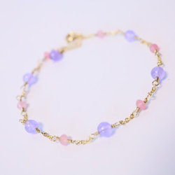 ※14kgfもOK※淑女の輝き/２色の翡翠ブレスレット LADY BRIGHT Bracelet B0064 3枚目の画像