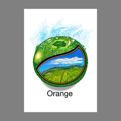 ポスターA4版/オレンジの中に故郷/Orenge/オリジナルイラストレーション 3枚目の画像