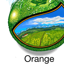 ポスターA4版/オレンジの中に故郷/Orenge/オリジナルイラストレーション 4枚目の画像