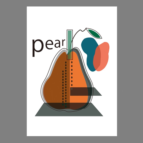 ポスターA4版/洋ナシ-第2段/pear/オリジナルイラスト 4枚目の画像